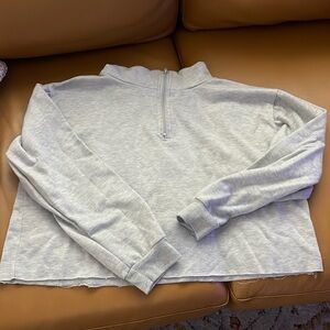 **reserved** quarter zip size L cropped sweatshirt